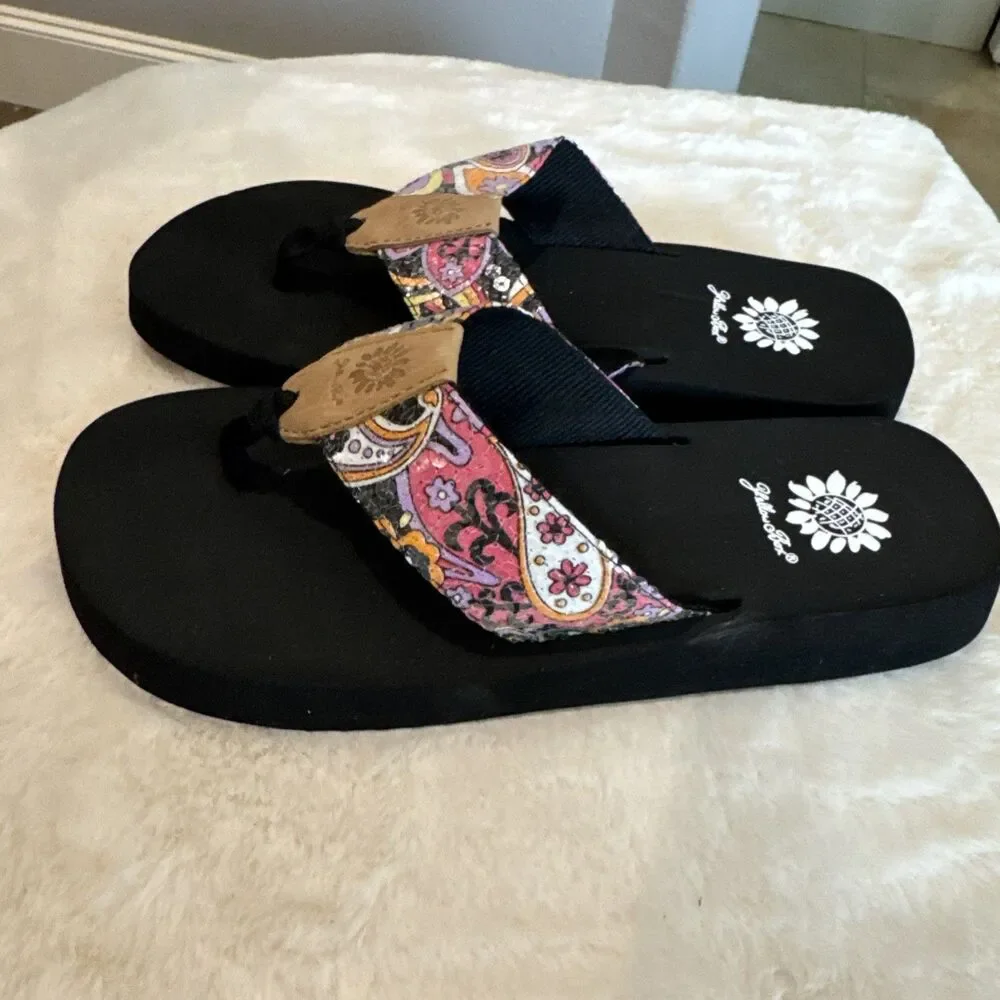 Yellow Box Women’s Flip Flops - Flamingo - 7.5M New